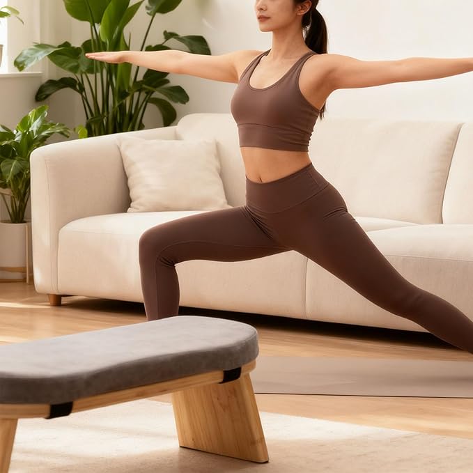 Meditation Bench, Folding Kneeling Stool with Soft Cotton Cushion and Non Slip Pads, Magnetic Hinge Locks Supports 260lbs, for Relaxation Yoga Meditation Home