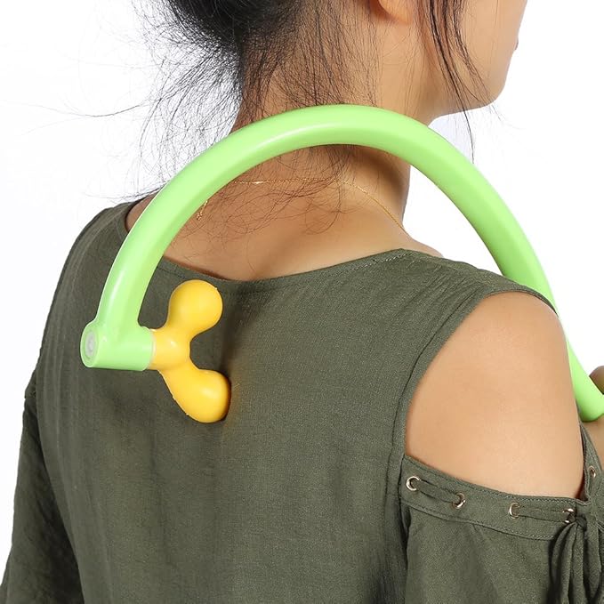 YUYTE Back Massager Stick Hook Dual Head Point Massager Pain Relief Pain Relief Massage Tool