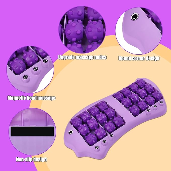 Roller Foot Massage, Shiatsu Acupuncture Massage, Reflexology Tool, Foot Massager Roller, Plantar Fasciitis Relief, Heel, Arch, Muscle Aches, Foot Pain, Stress Relief - Relaxation Gifts for Women, Men