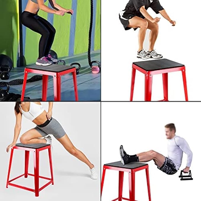 Plyometric Platform Box, Plyometric Box Jump Set For Home Gym Training, Conditioning, Strength Training