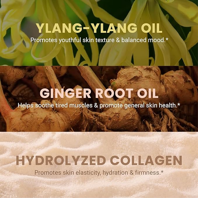 Lymphatic Massage Oil & Roller Kit for Massage Therapy - Ylang Ylang & Ginger Lymphatic Drainage Oil & Massager for Circulation & Detox Support, Non-Greasy Formula & Easy to Use Roller (8 Fl Oz) by M3