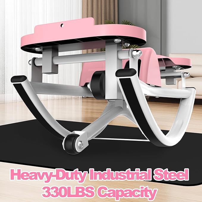 KINMAC Lateral Stepper for Exercise-Rocking Stepper Machine with Resistance Bands & Anti-Slip Mat and LCD Monitor, Professional Stair Stepper for Home Workout