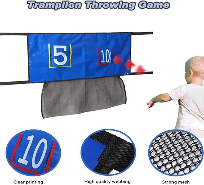 Throwing Net for Sandbag - Interactive Trampoline Tossing Games - Trampoline Throw Target | for Kid Boys Girls Children Garden Yard Backyard Grass Lawn Park