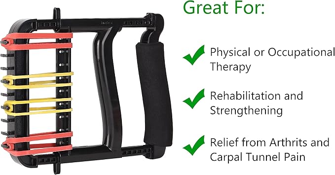 Hand Exerciser,Finger Exerciser and Hand Strengthener for Hands,Finger,Wrist,Forearms and Thumbs Therapy,Black