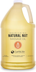 EARTHLITE Massage Oil NATURAL-NUT – NEW FORMULA -Unsurpassed Glide, 100% Chemical-Free, Unscented