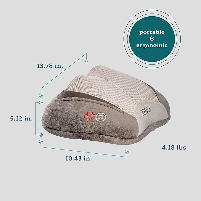 Homedics 3D Full Body Shiatsu & Vibration Massage and Heat Pillow for Neck,Upper Back and Lumbar,(Pack of 3)