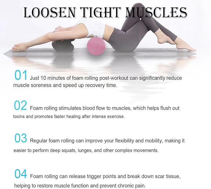 23.6″ Large Foam Roller – Solid High-Density EPP Yoga Column, 5.9″ Diameter for Full-Body Stretch & Myofascial Release, Excercise, Massage and Recovery (Pink)