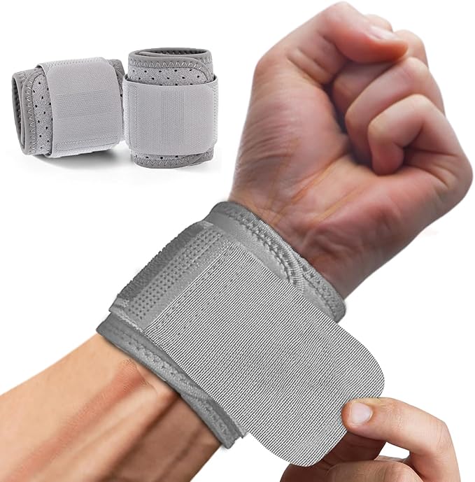 2 Pack Wrist Support Wrist Brace Adjustable Wrist Strap,Gym Wrist Protection
