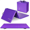 BalanceFrom 6x2 Feet 3-Panel Folding Gymnastics Mat – 2-Inch Thick Pad with Vinyl Surface and Carrying Handles for Tumbling, Yoga, Pilates, Home Workouts, and Martial Arts