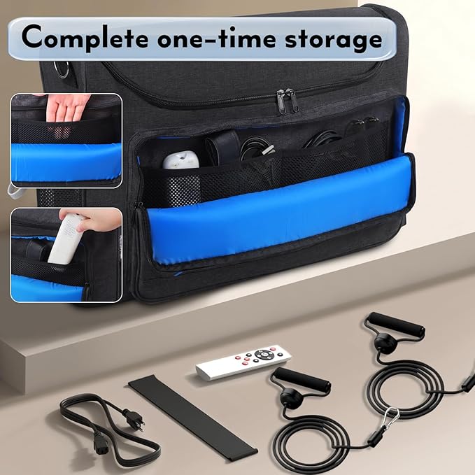 Carry Case Compatible with AXV/SoftGym Vibration Plate Fitness Platform Portable Vibration Plate Exercise Machine Storage Bag Cover,Large Capacity Carry Bag with Pockets,Case Only