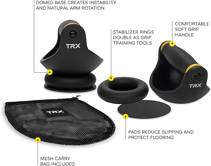 TRX Push-It - Push-up Handles for Strength Training, Home Gym Workouts, Core & Upper Body Exercise Equipment, Ergonomic Push-Up Stands for Chest, Arms & Abs Training