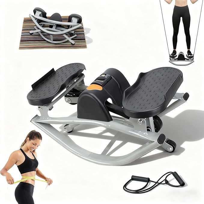 Rock Stepper Official, 2026 New Generation RLateral Rocking Fitness Stepper with Digital Counter and Non-Slip Floor mat, Zero Assembly Required, Lightweight Yet Sturdy