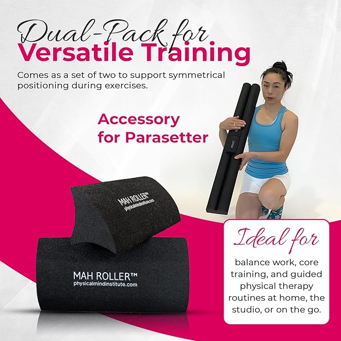 MAH Roller, Neck & Spine Alignment Tool Pack of 2 Accessory for Parasetter and MINIs Back Pain Relief, Posture Support, Stretch & Recovery Foam Roller for Pilates, Yoga, Physical Therapy