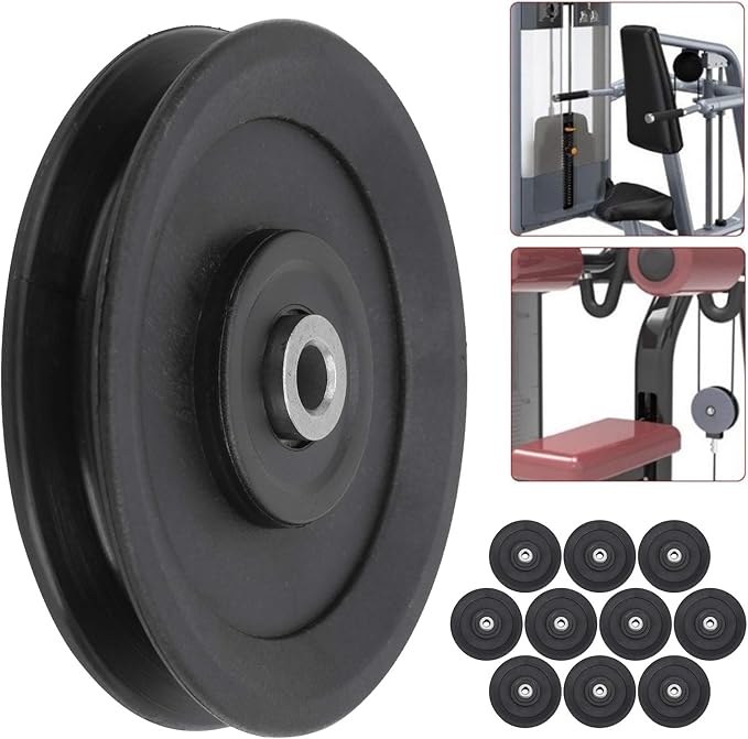 115mm Nylon Fitness Bearing Pulley, Gym Pulley Accessory, High Strength Training Equipment with Iron Core, Durable Home Gym Attachments for Strength Training and Garage Door System