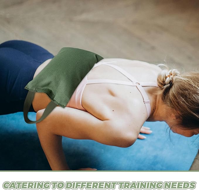 Weighted Yoga Sandbag with Handle 2kg Canvas Sandbag for Fitness Training and Leg Press Exercise for Workout and Dance