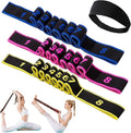 Fitness Resistance Band for Stretching and Yoga, Fashion Puller Exercise, Fitness Resistance Bands with Handles, Adjustable 8 Segment Numbered Resistance Band for Full Body