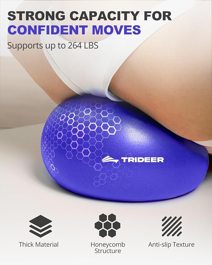 Trideer 9-Inch Pilates Ball, Small Exercise Ball for Yoga, Core Training, Physical Therapy, Balance, Stability and Stretching Pilates Equipment with Inflation Straw