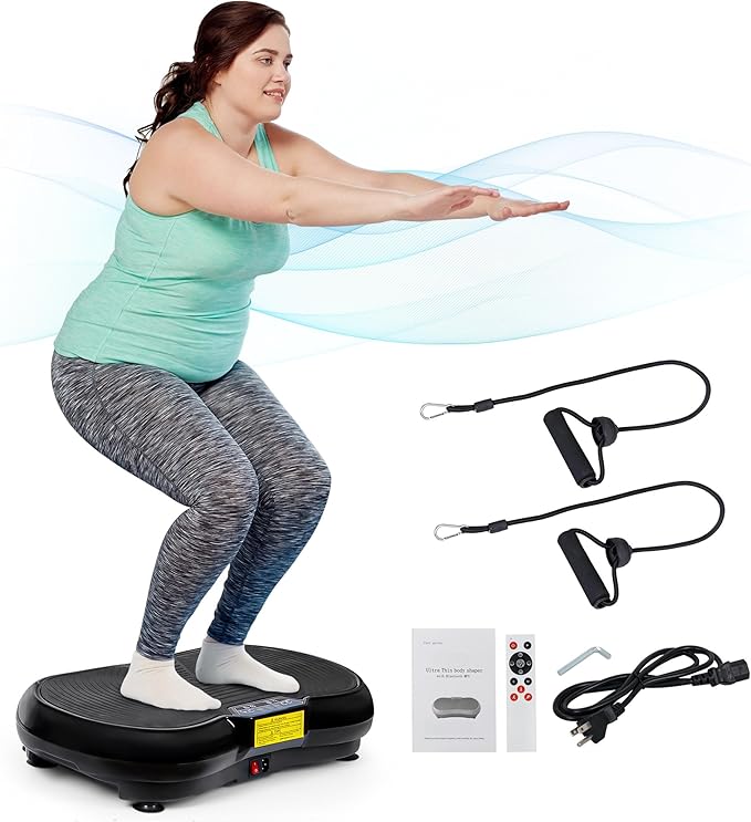 Full Body Vibration Platform Massage Machine Workout Trainer with Bluetooth Music Connection