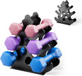 4 Tier Dumbbell Rack, Weight Rack For Home Gym, Dumbbell Stand for Free Weights