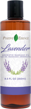 Lavender Massage Oil for Massage Therapy, Body Massage Lotion; Jojoba, Sweet Almond Oil for Skin, Vitamin E, and Pure Lavender Essential Oil, Body Oil Aceite para Masajes Relajantes