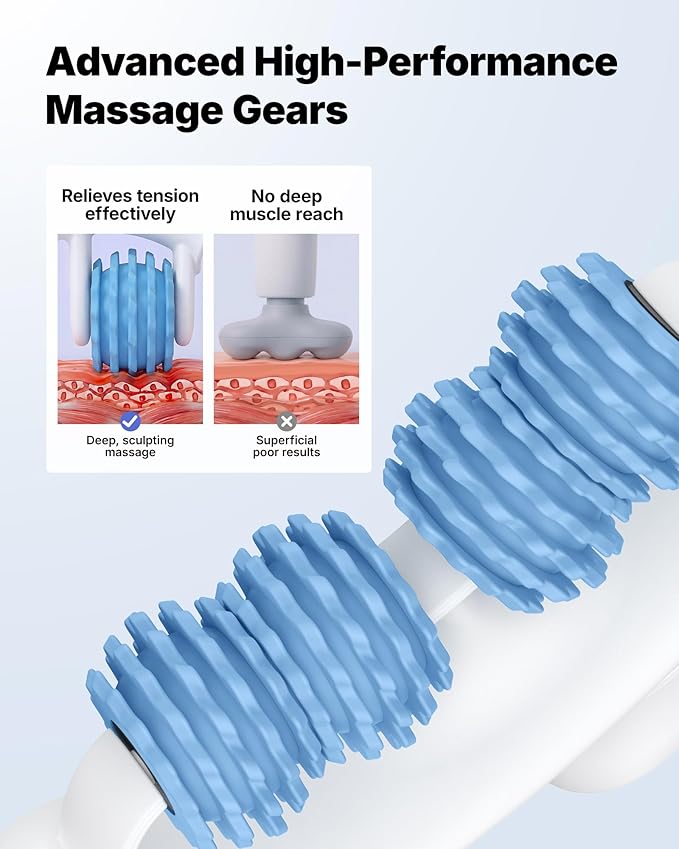 MERACH Cellulite Massage Tool with Push Pull Roller, Lymphatic Drainage Massager, Leg Massager with Detachable Handles, Exercise Equipment for Thighs & Legs & Buttocks, Gift for Women