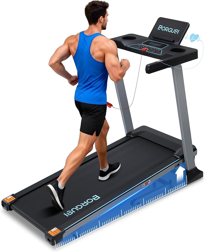 47.3" Smart Treadmill with Auto Incline & Bluetooth App, 3.5 HP Walking Pad Treadmill for Home, 300 lbs Weight Capacity, 10 MPH Speed, 40 Preset Programs, LED Display
