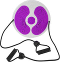 Homoyoyo Waist Twisting Disc with Resistance Rope, Purple Plastic Fitness Twisting Board for Home Ab Workout and Core Strength Training