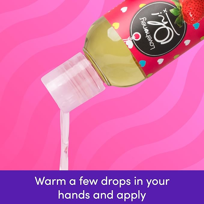 Lovehoney Strawberry Massage Oil - Infused with Essential Oils - Vegetarian Friendly - 3.4fl oz