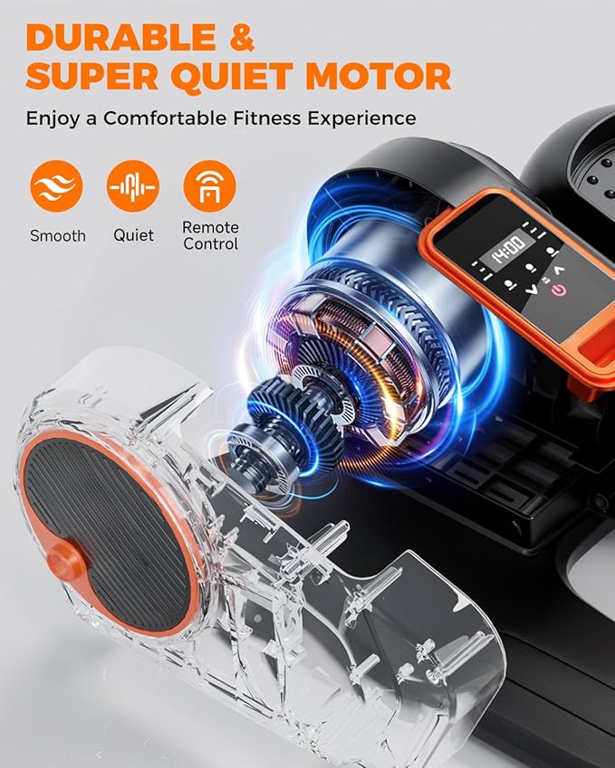 Foot Exercise Machine, Quite & 12 Adjustable Speeds Seated Pedal Exerciser LCD Display & Smooth for Home and Office, Low Impact Foot Peddler Exerciser While Sitting for Seniors
