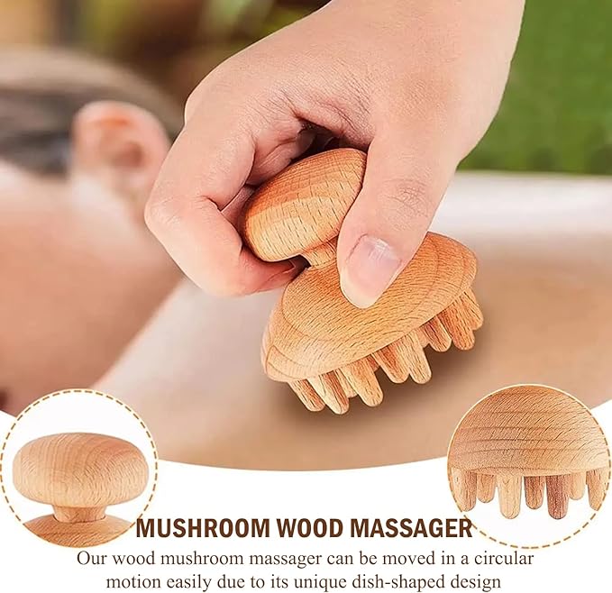 10-in-1 Wood Therapy Massage Tools – Lymphatic Drainage Tools with Gua Sha Stone for Muscle Pain Relief – Maderoterapia Kit Professional for Body Sculpting