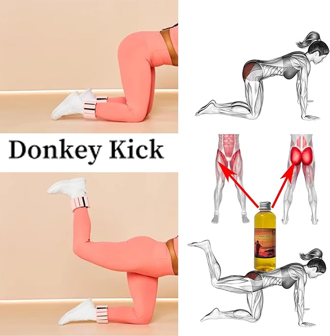 West African Akpi Seeds HIPS Workout Massage Oil for Comfortable Movement — Boost Your Confidence with Every Walking Step — Enhanced Comfort During Resistance Bands, Workout, Yoga & Exercise