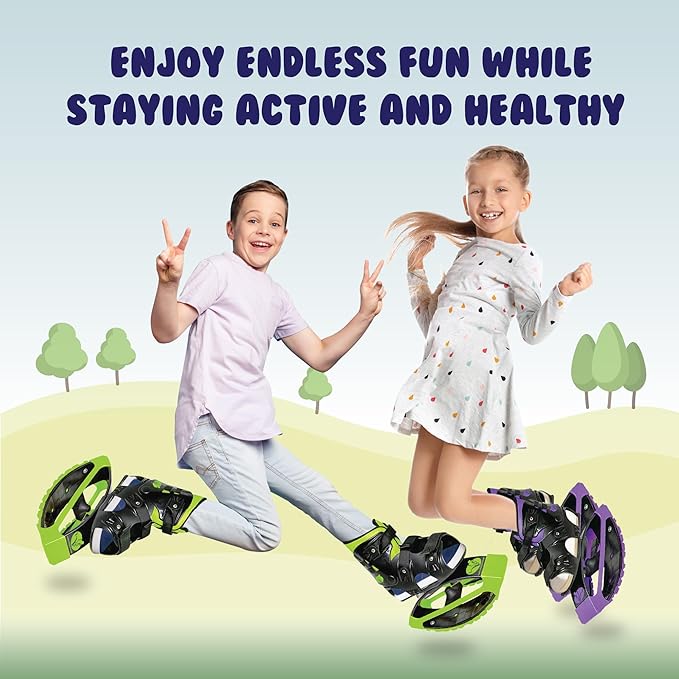New Bounce Jumping Shoes - Kangaroo Jumping Shoes for Kids - Exercise Moon Shoes - Bouncy Shoes for Ages 8-12 - Size 1-6 (32-38 EU)