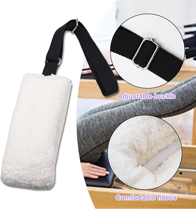 Adjustable Pilates Fuzzies Straps - Premium Plush Cuffs for Pilates Cadillac Reformer, Pilates Equipment for Home and Studio, Provides Comfort, Stability, and Support During Workouts