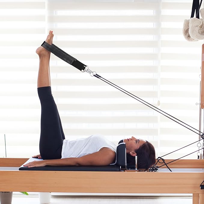 TOBWOLF Pilates Straps - Double Loop D-Ring Straps for Reformer, Padded, Home Gym Workout
