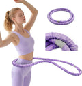 2 LB Soft Weighted Hula Hoop for Adults - Foldable No Pinching Design, Skin-Friendly PP Webbing | Ideal for Postpartum Toning & Home/Travel | Fits Users Under 130 LBS