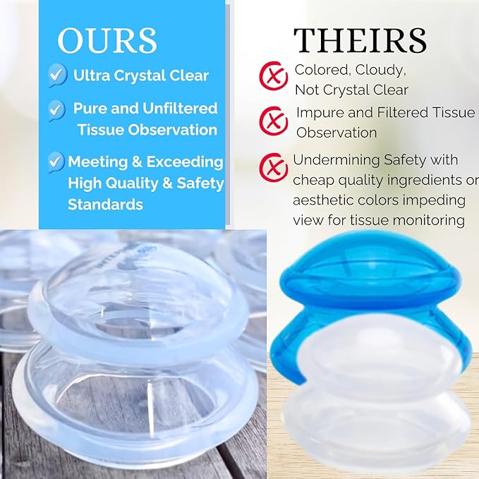Cupping Warehouse Supreme 4 Intermediate Pro 5560 Silicone Cupping Set for Beginners – Medical-Grade, for Massage Therapy, Pain Relief, Body Sculpting & Cellulite Reduction, 4 Sizes (S, M, L, XL)