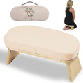 MONK & LLAMA Meditation Bench - Foldable, Ergonomic, Bamboo Kneeling Stool— Perfect Seiza Bench Meditation Stool Chair for Prayer & Travel - Deeper & Enjoyable Sessions