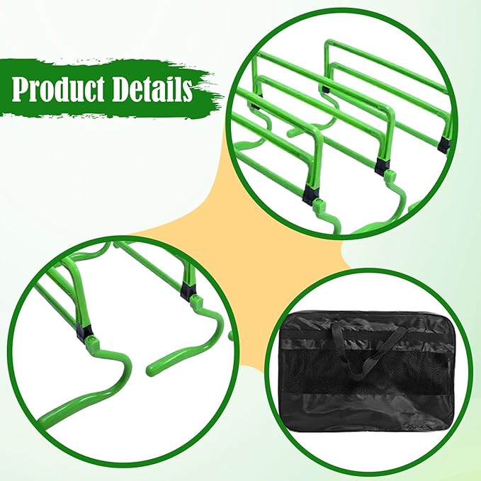 5 Pack Height Adjustable Agility Hurdles for Soccer, Outdoor Sports and Foot Exercises