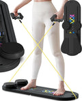 Pilates Board & Reformer Machine Set - Foldable Home Pilates Equipment, 6-in-1 Multifunctional Pilates Sliding Board for Women/Men, Portable Pilates Reformers Workout Machine 2025 Pro Version