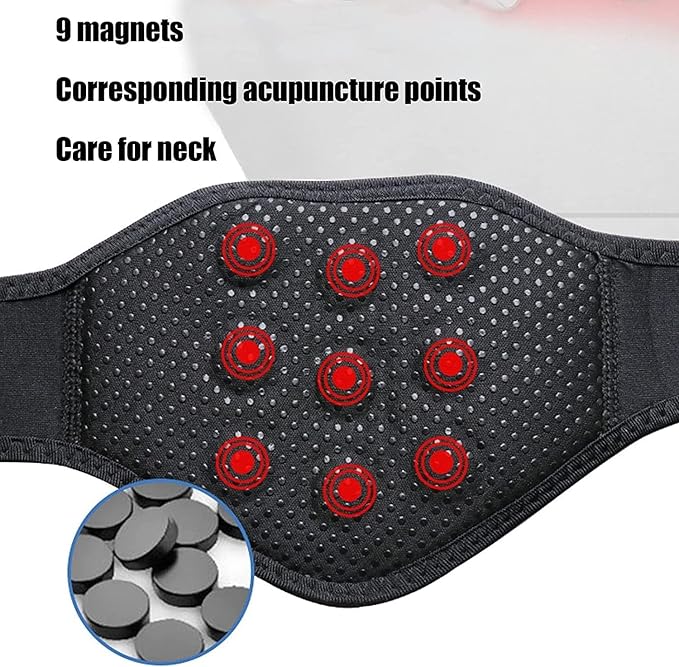 Neck Support Protection Sports Cervical Support, Neck Pain Neck Collar Magnetic Neck Therapy with Integrated Hot Therapy Adjustable Cervical Collar