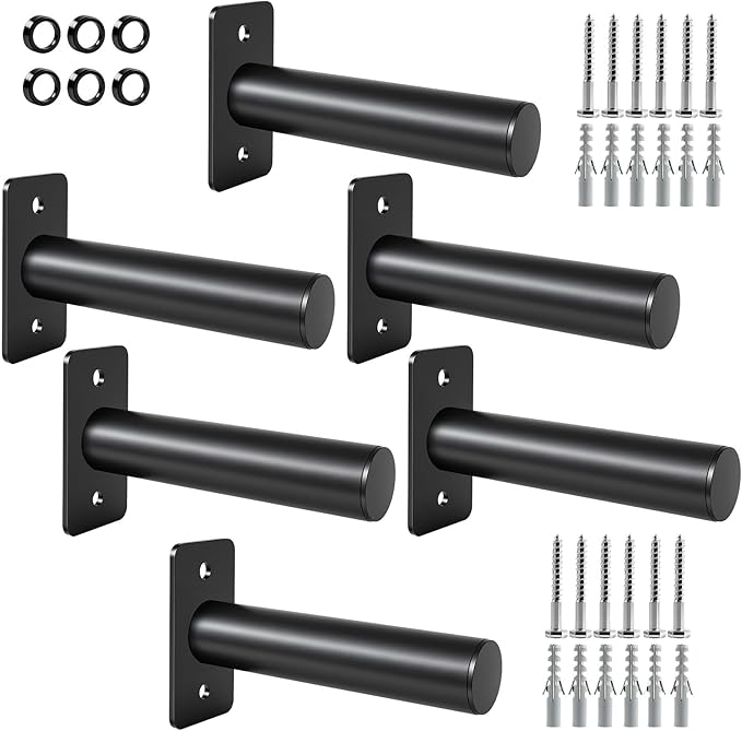 CAELUM Weight Plate Holder, Wall Mounted Weight Rack for 2-Inch Olympic Plates, Heavy Duty Alloy Steel Plate Holder, Max Weight Capacity 330lb, Space-Saving Storage Stand for Home Gym Organization