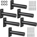 CAELUM Weight Plate Holder, Wall Mounted Weight Rack for 2-Inch Olympic Plates, Heavy Duty Alloy Steel Plate Holder, Max Weight Capacity 330lb, Space-Saving Storage Stand for Home Gym Organization