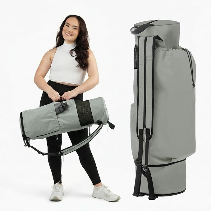 MAGNILAY Yoga Mat Bag - for Women and Men, Yoga Mat Carrier, Fits Mats Blocks and Accessories for Workouts, (32”L)