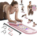 Pilates Board Pilates Reformer Set, Multifunctional Pilates Board for Home Workout, Foldable Abs Core Trainer Board,Pilates Board for Women, Men & Beginners for Full-Body Workouts Pink