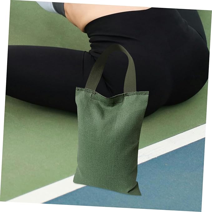 POPETPOP 2kg Weighted Sandbag with Handle for Yoga and Fitness Fillable Canvas Leg Bag for Strength Training and Exercise for Dance and Balance Workouts