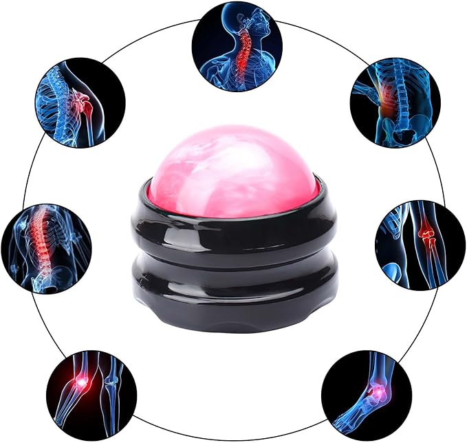 WOVTE Massage Ball, Lacrosse Balls, Self Massage Tool for Sore Muscles, Shoulders, Neck, Back, Foot, Body, Deep Tissue, Trigger Point, Muscle Knots, Yoga and Myofascial Release (Pink)