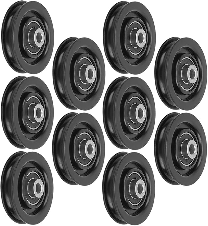 Nylon Iron Pulley for Exercise Equipment | 10PCS Heavy Duty Gym Attachments | Home Gym/Garage Door Pulley System | Strength Training Accessories