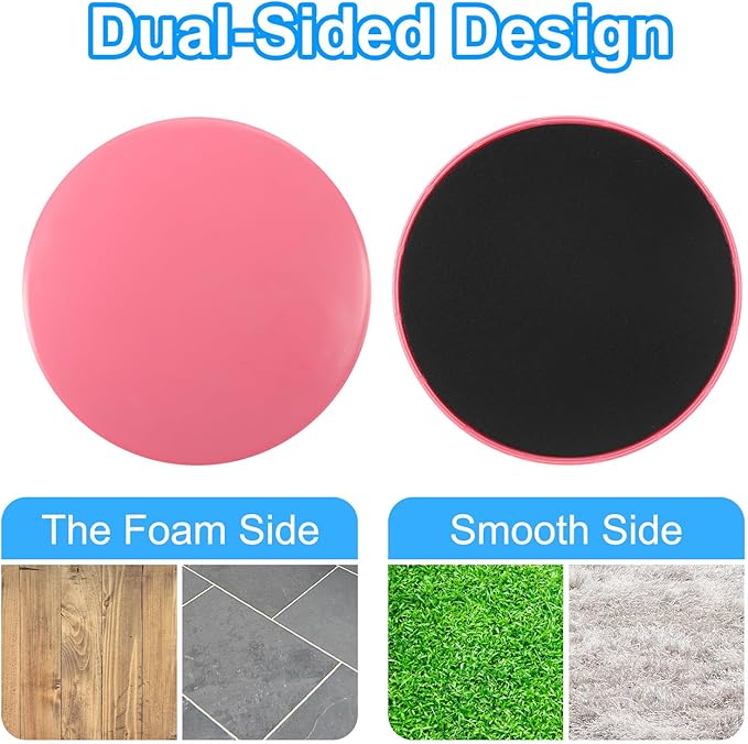 PATIKIL Core Sliders for Working Out Dual Sided Exercise Sliders Fitness Workout Strength Slides Discs for Gym Carpet Hardwood Floor