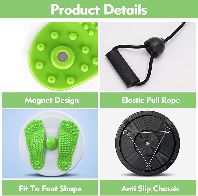 Twister Board for Exercise Waist Twisting Disc with Handles Ankle Body Aerobic Exercise Waist Twisting Machine Exercise Twist Board With Foot Massage
