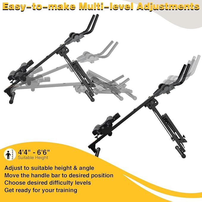 3-in-1 Foldable Rowing Machine, Adjustable Resistance AB Core Trainer with LCD Monitor, 265LBS Carbon Steel Home Gym, Easy Assembly